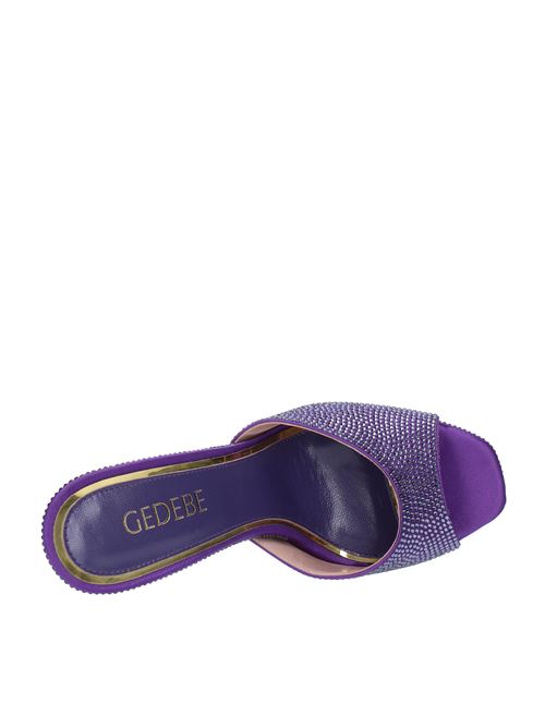 Mules modello JERY SATIN in raso e strass GEDEBE | JERY SATIN FULL STRASSVIOLA